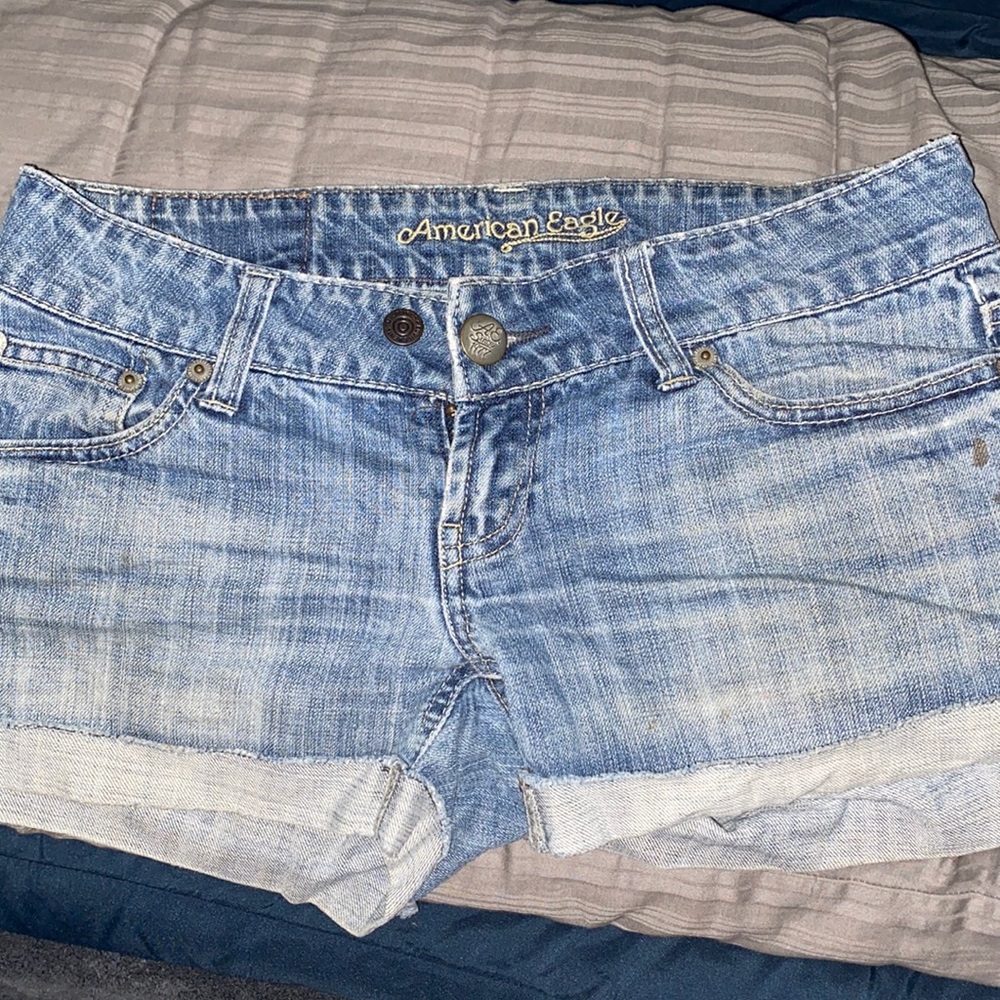 American eagle blue jeans shorts size 0/0